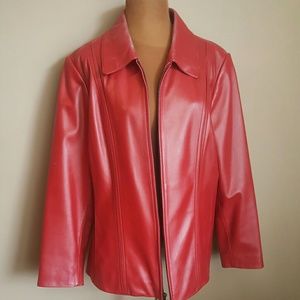 ***SOLD*** Red leather jacket